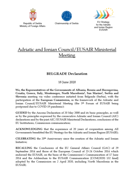 BELGRADE DECLARATION