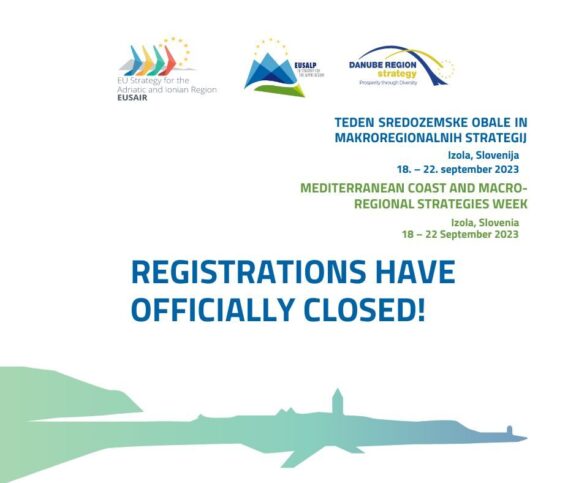 Registration Update for the 8th Mediterranean Coast and Macro-regional Strategies Week 2023