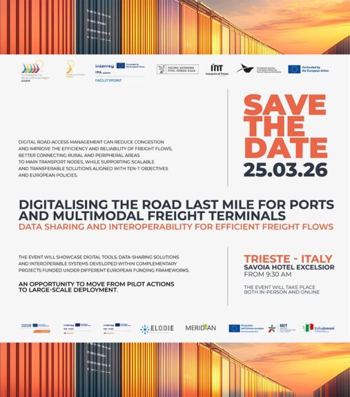 SAVE THE DATE: “Digitalising the Road Last Mile for Ports and Multimodal Freight Terminals- Data Sharing and Interoperability for Efficient Freight Flows”